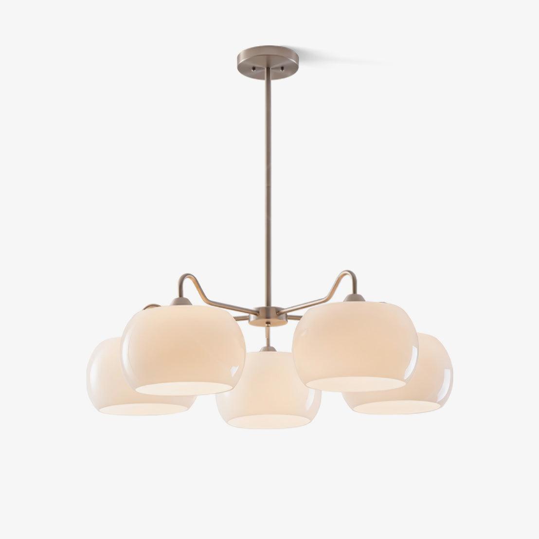 Nickel Persimmon Chandelier – Handcrafted Architectural Luxury Lighting Fixture