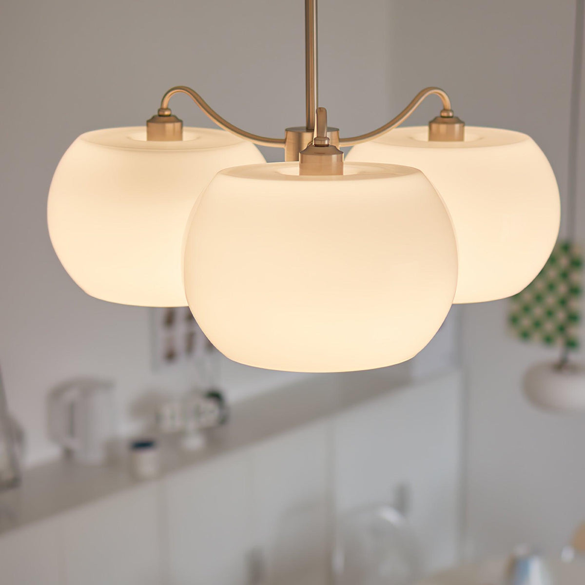 Nickel Persimmon Chandelier – Ambient Illumination in Luxury Interior Setting View 7