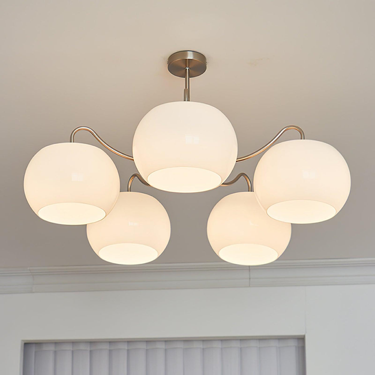 Nickel Persimmon Chandelier – Ambient Illumination in Luxury Interior Setting View 15
