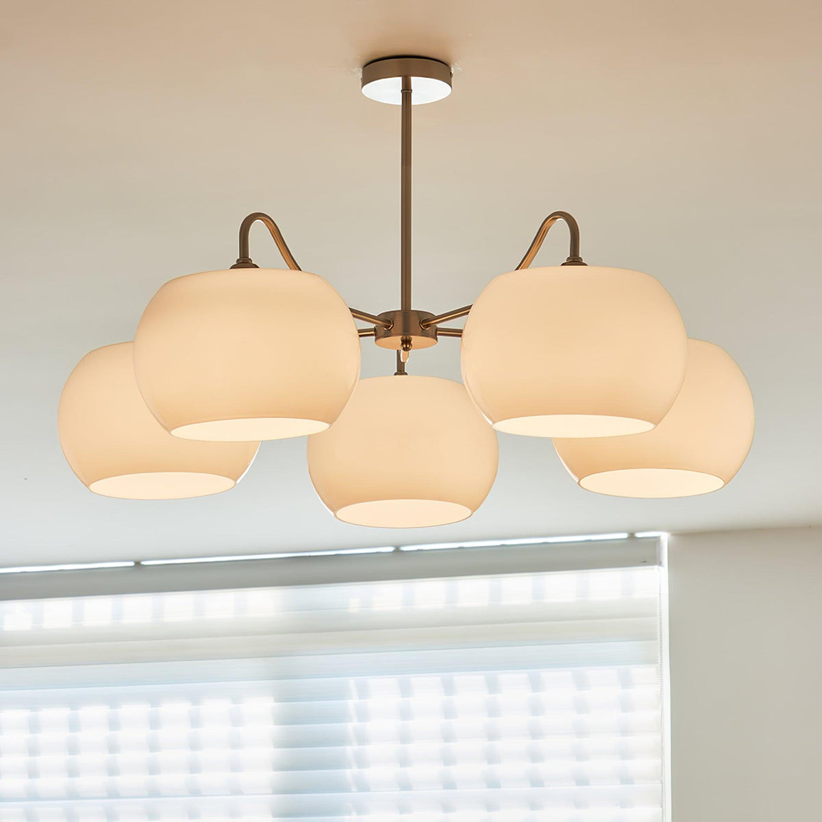 Nickel Persimmon Chandelier – Ambient Illumination in Luxury Interior Setting View 3