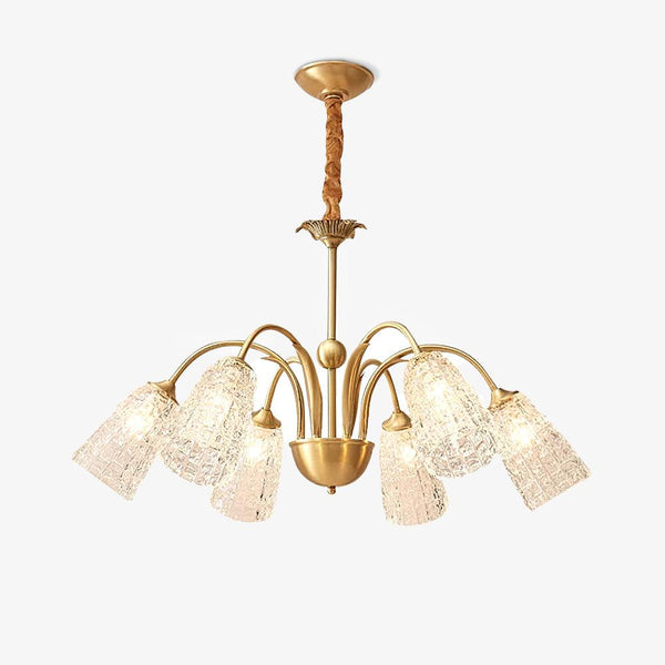 Nikoll Curated Mouth-Blown Frosted Glass Chandel
