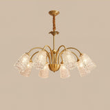 Nikoll Curated Mouth-Blown Frosted Glass Chandel – 5 heads ∅ 27.2 x H 16.5 finish configuration