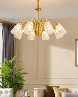 Nikoll Curated Mouth-Blown Frosted Glass Chandel – architectural ceiling profile