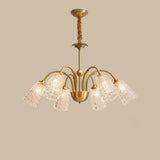 Nikoll Curated Mouth-Blown Frosted Glass Chandel – 4 heads ∅ 22 x H 18.1 finish configuration