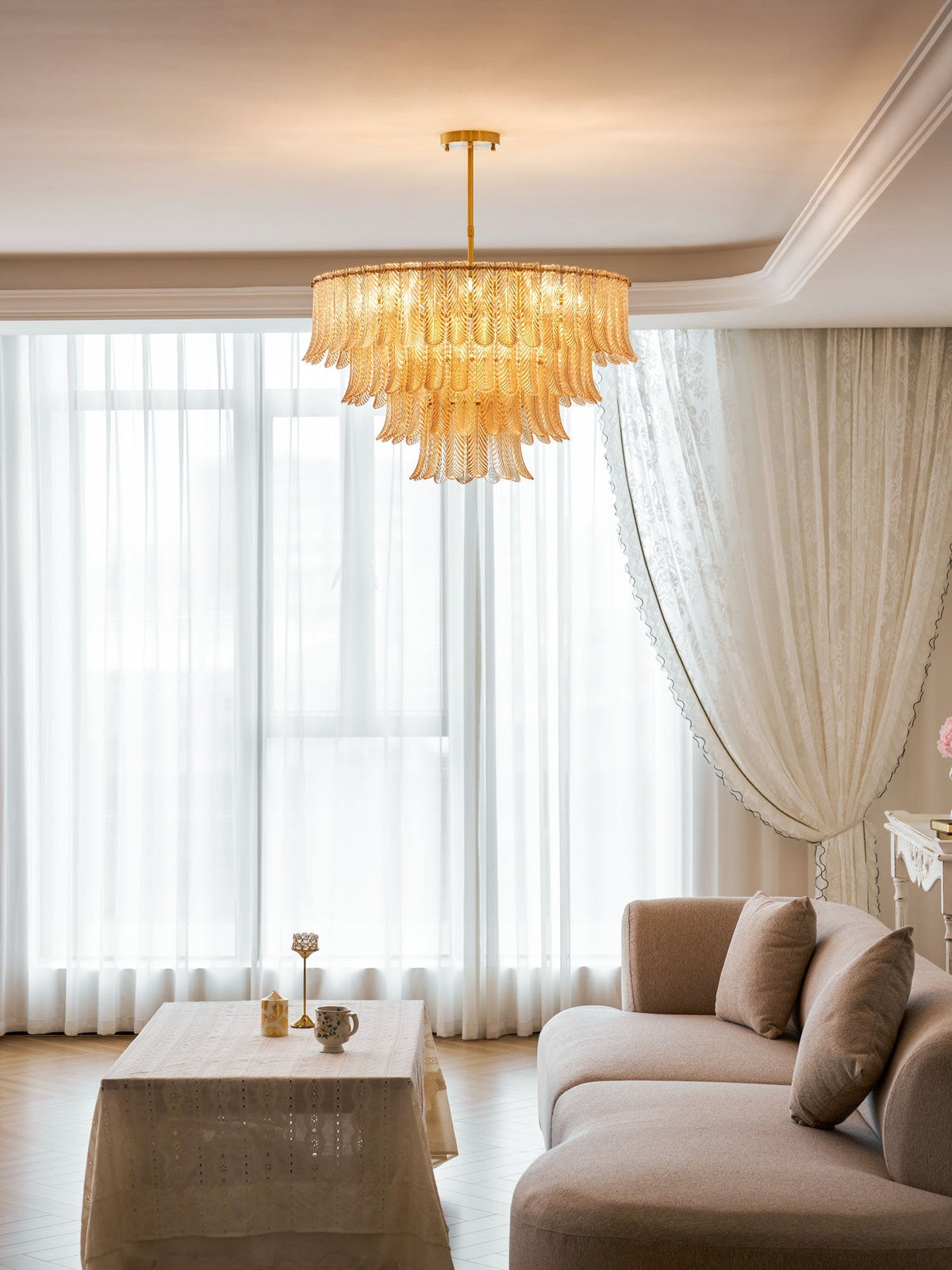 Nobelium Tribeca Chandelier – Ambient Illumination in Luxury Interior Setting View 12