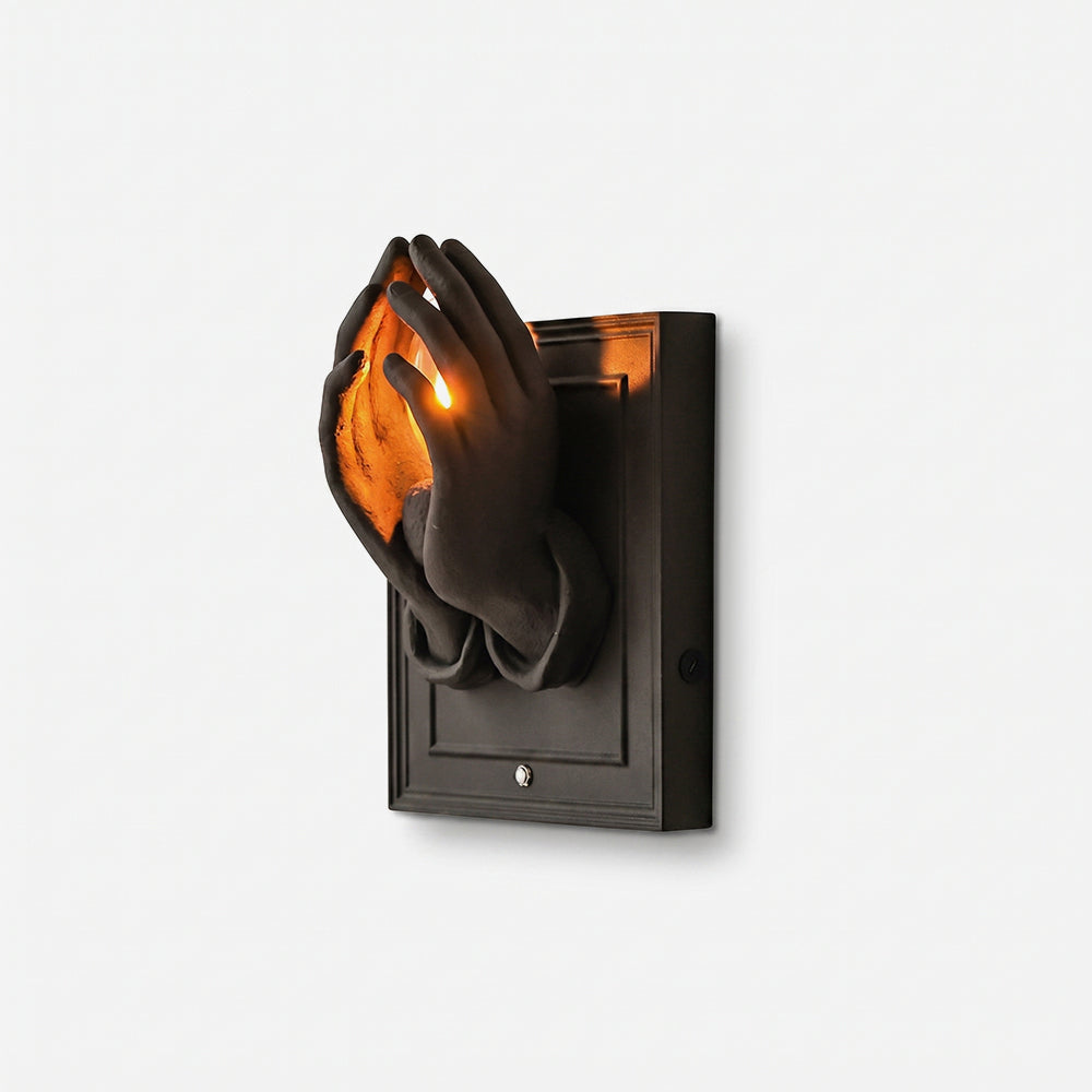 Noctara Amber Glass Wall Sconce - Artisanal View 1