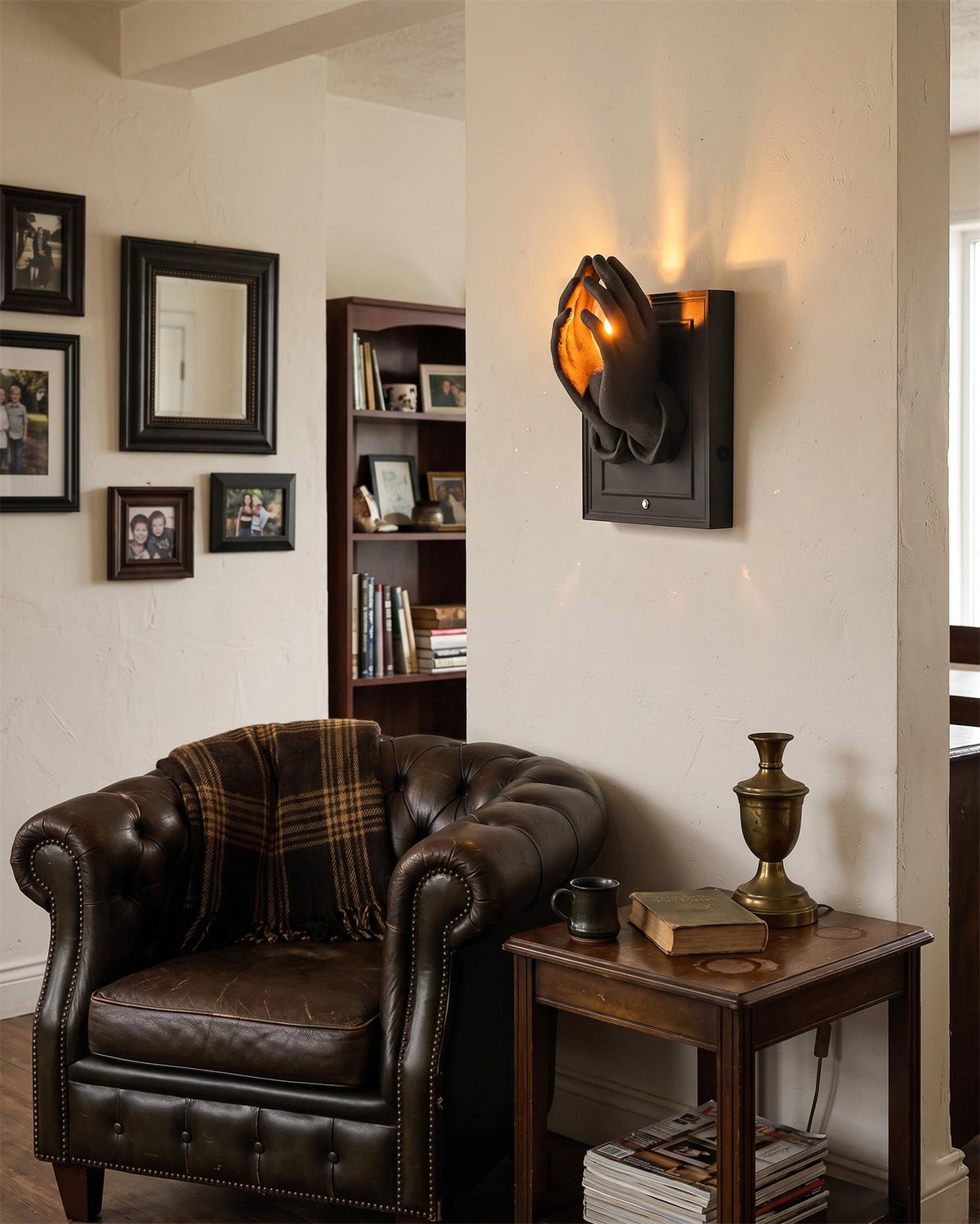 Noctara Amber Glass Wall Sconce - Artisanal View 3