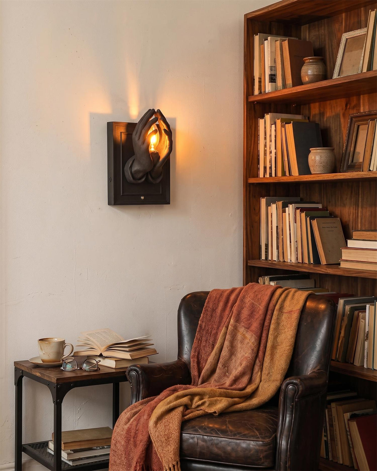 Noctara Amber Glass Wall Sconce - Artisanal View 4