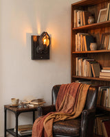 Noctara Amber Glass Wall Sconce - Artisanal View 4
