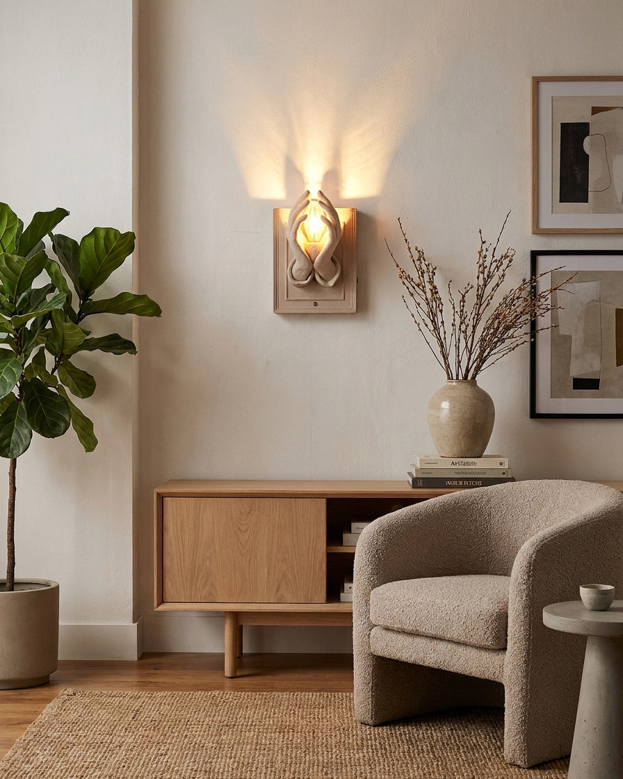 Noctara Amber Glass Wall Sconce - Artisanal View 5