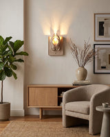 Noctara Amber Glass Wall Sconce - Artisanal View 5