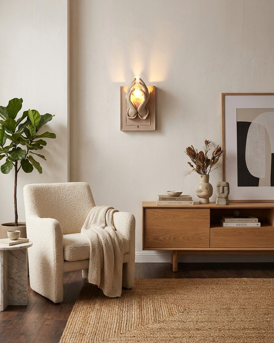 Noctara Amber Glass Wall Sconce - Artisanal View 6