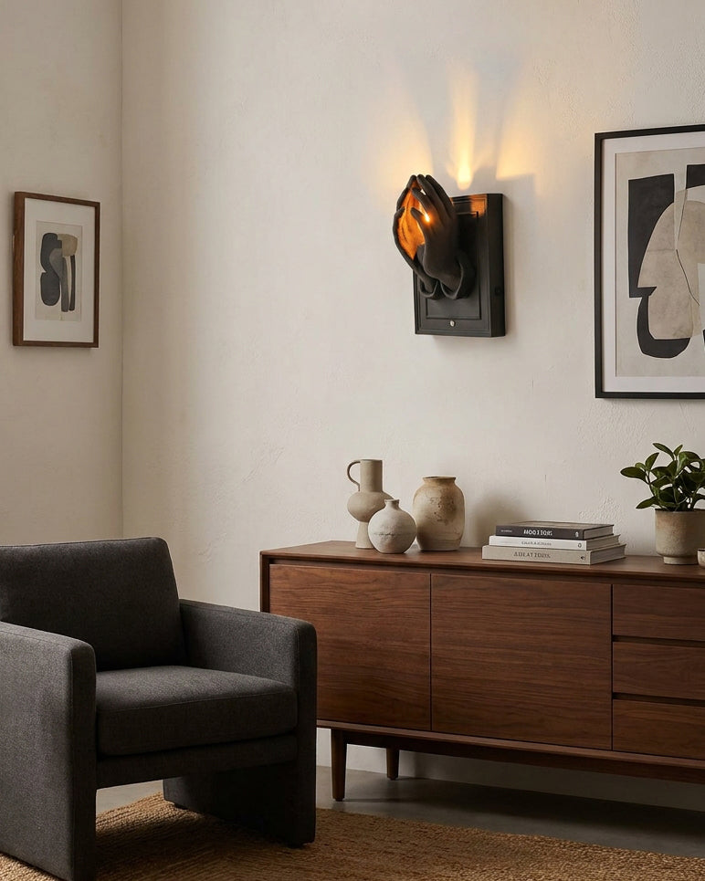 Noctara Amber Glass Wall Sconce - Artisanal View 7