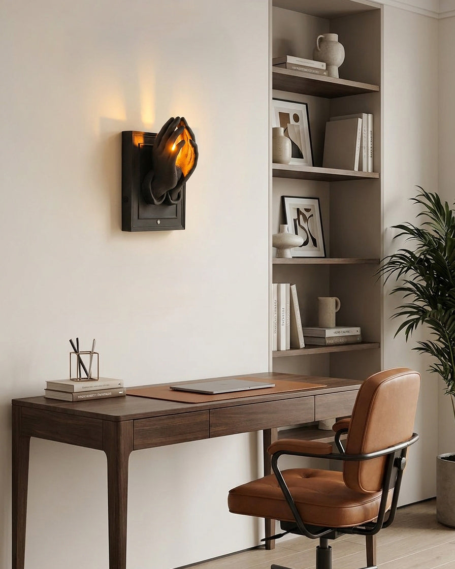 Noctara Amber Glass Wall Sconce - Artisanal View 8
