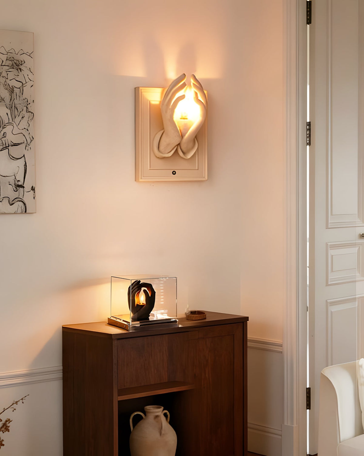 Noctara Amber Glass Wall Sconce - Artisanal View 9