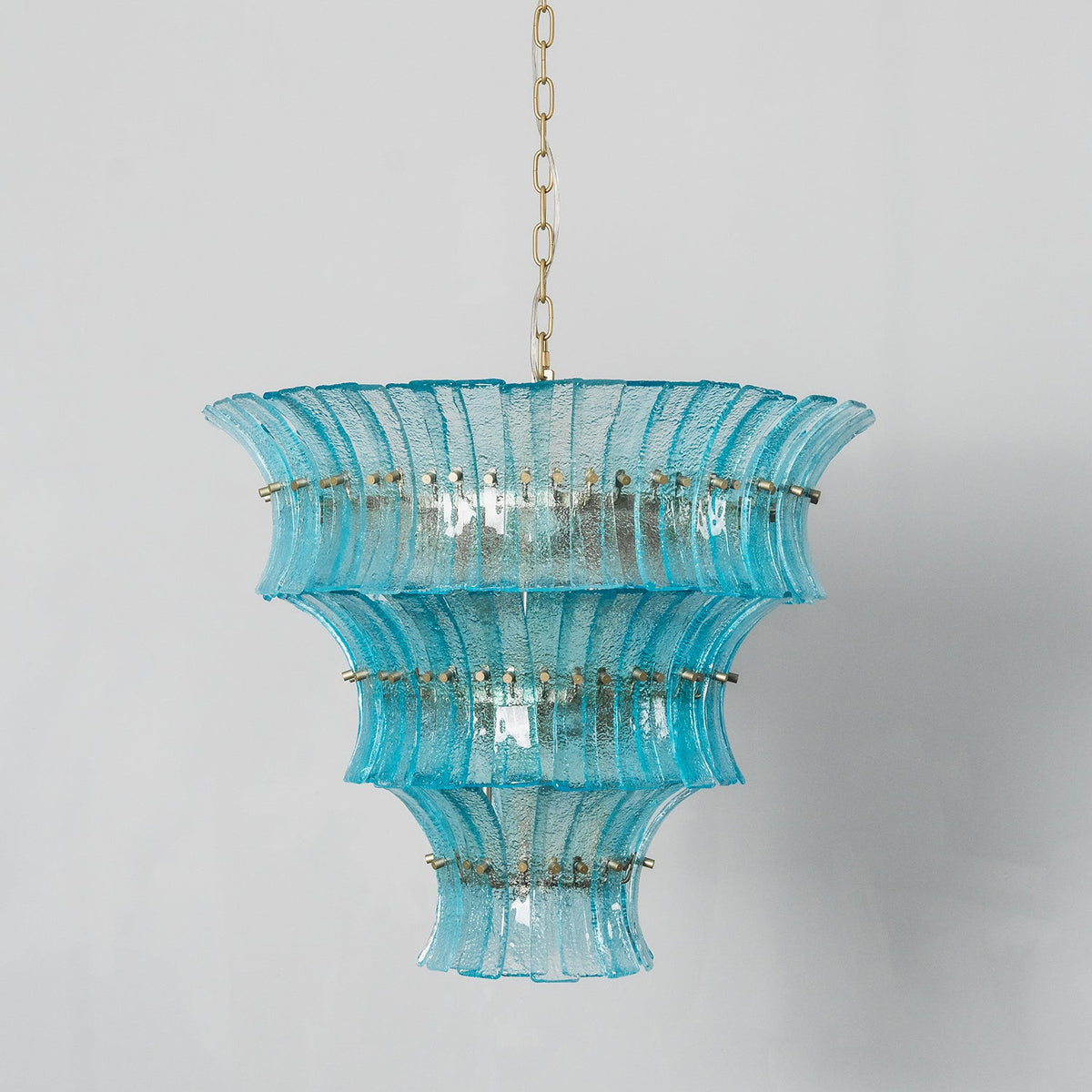 Nocteva Curated Amber Art Glass Chandelier – Dia 67cm x H 60cm  ∅ 23.6 x H 23.6 finish configuration