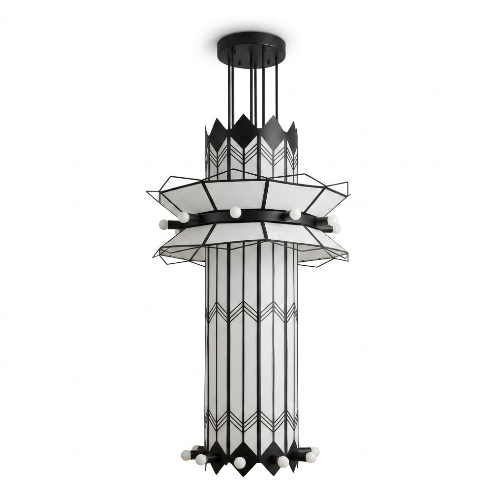 Noirline Curated Optical Acrylic Chandelier – 23 Heads W 90cm x H 183cm  W 35.4 x H 72 finish configuration