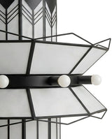 Noirline Curated Optical Acrylic Chandelier – structural canopy joint detail