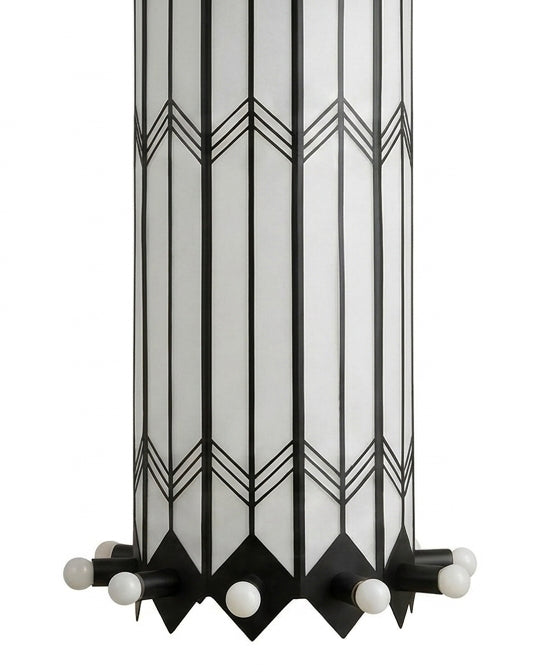 Noirline Curated Optical Acrylic Chandelier – unlit natural material contrast