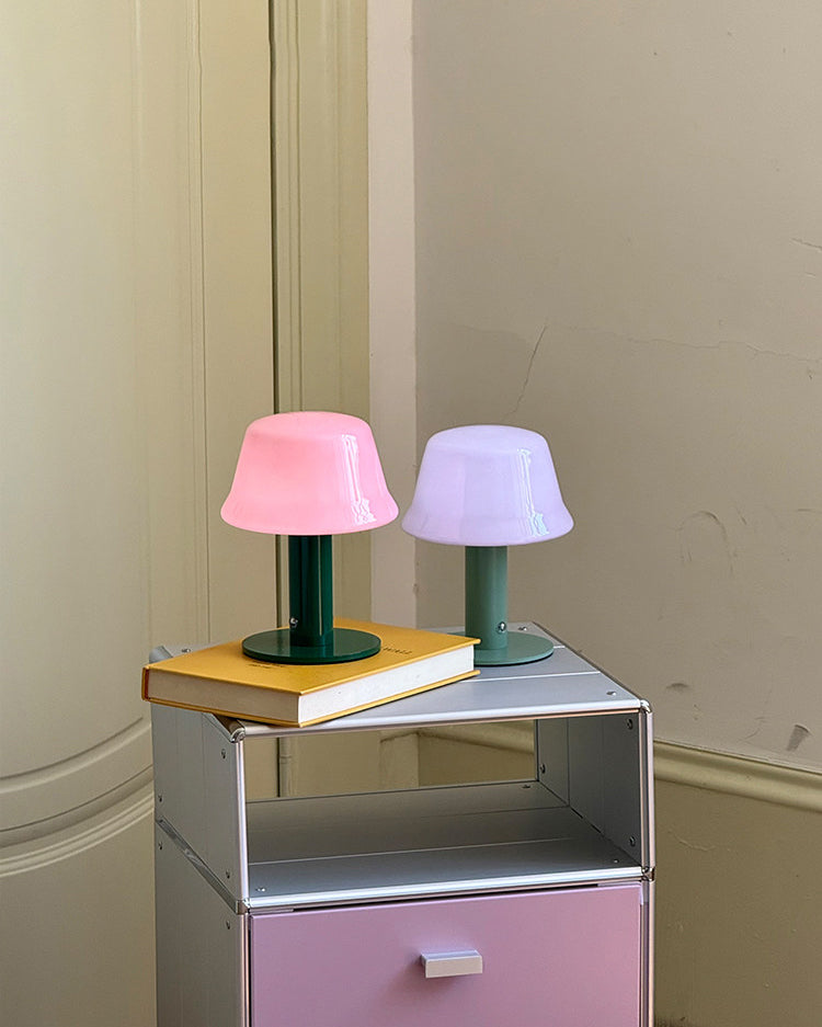 Nolvia Curated Mouth-Blown Frosted Glass Table L