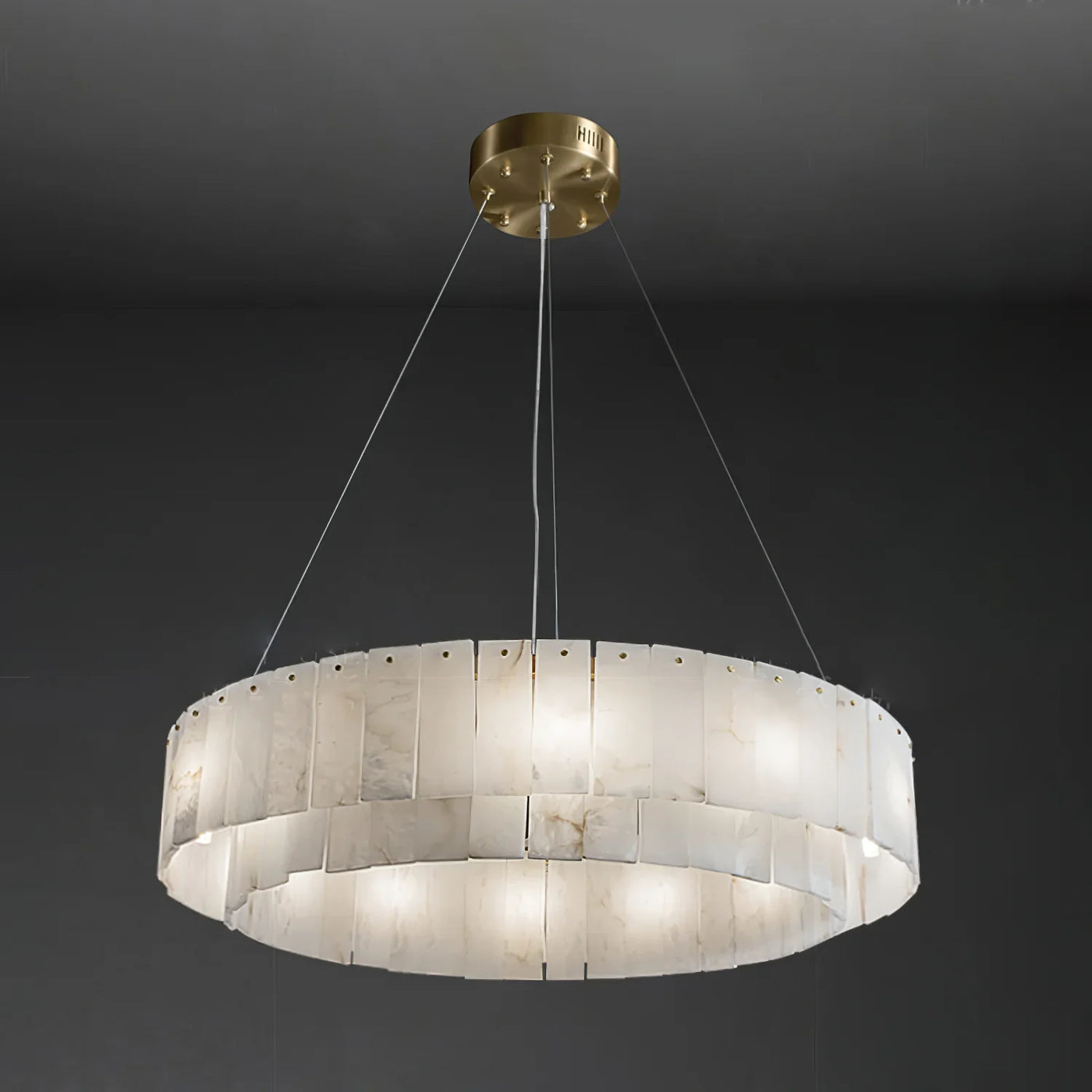 Spanish Alabaster Chandelier View 13 | Natural Spanish Alabaster Nona Chandelier | Modern Luxury Lighting | JINSHE | JINSHE
