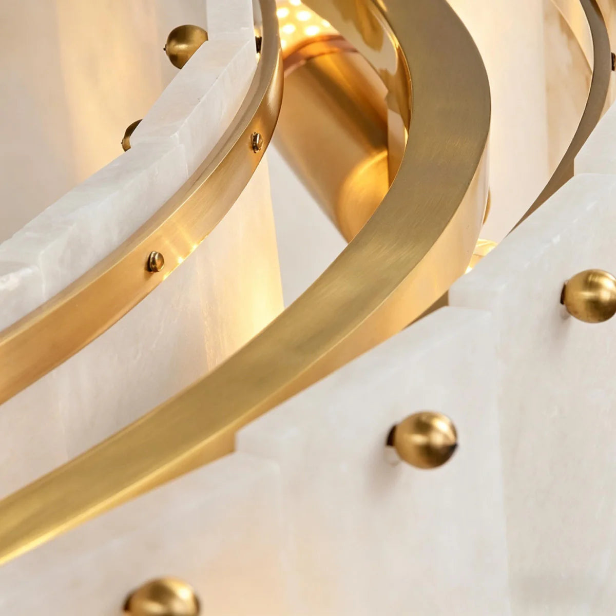 Spanish Alabaster Chandelier View 7 | Natural Spanish Alabaster Nona Chandelier | Modern Luxury Lighting | JINSHE | JINSHE