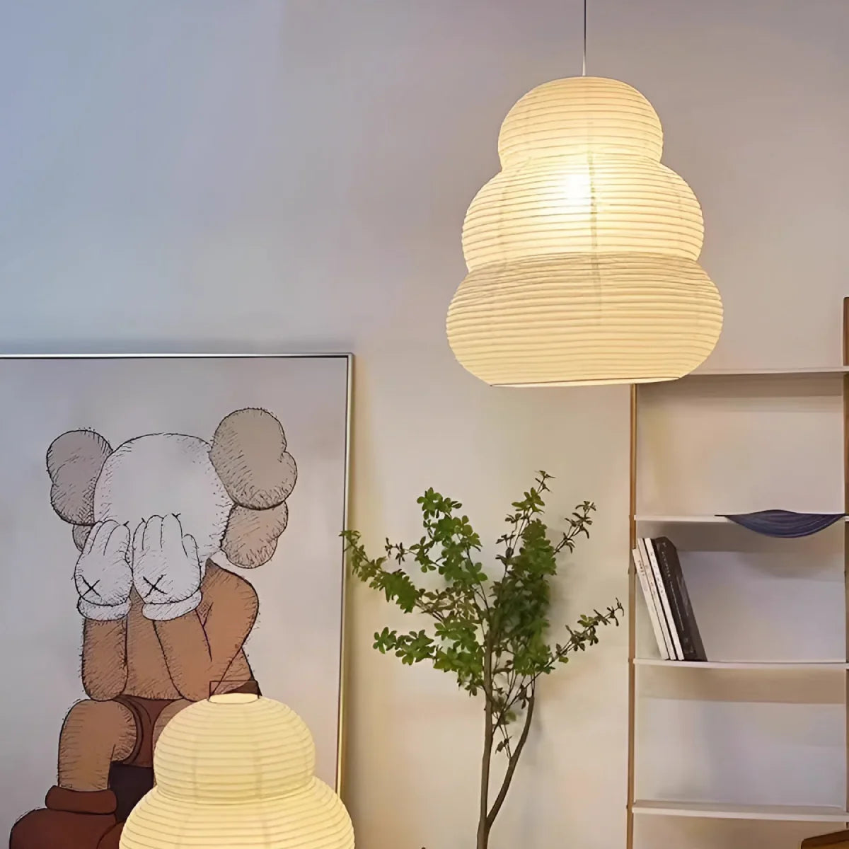 Puff Bubble Washi Paper Pendant | JINSHE