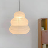 JINSHE Isamu Noguchi's creative Japanese rice paper chandelier Pendant Light - room scene