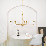 Elara Candle Curated Solid Brass Chandelier – structural canopy joint detail