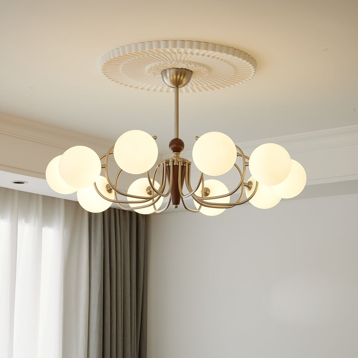 Nova Grove Chandelier – Handcrafted Material Texture and Detail View