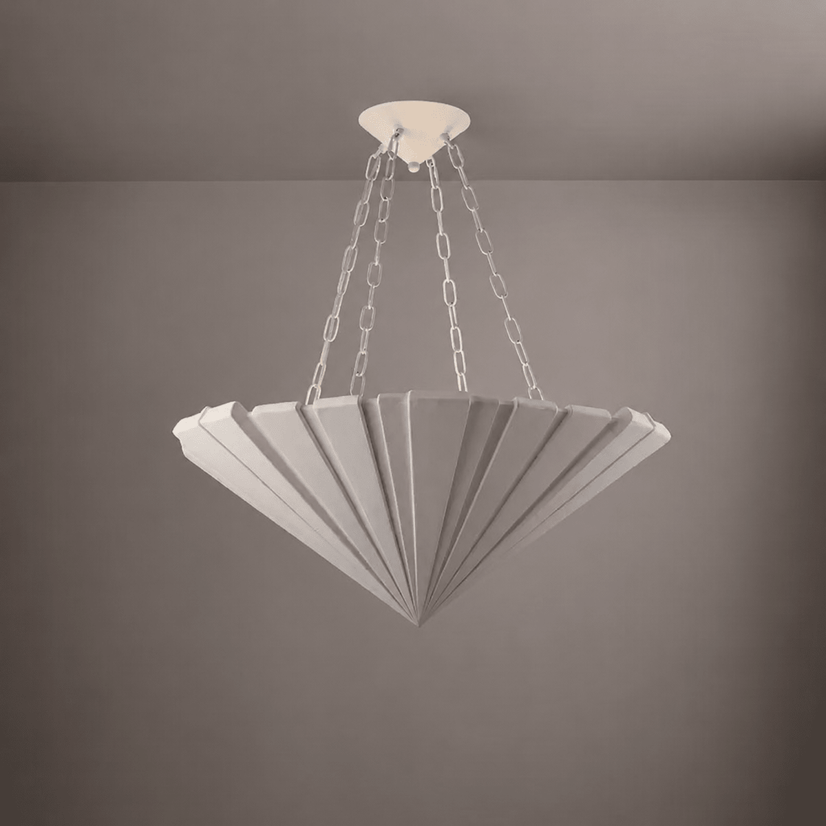 Numbo Plaster Series Curated Alabaster Chandelie – illuminated warm ambiance setting