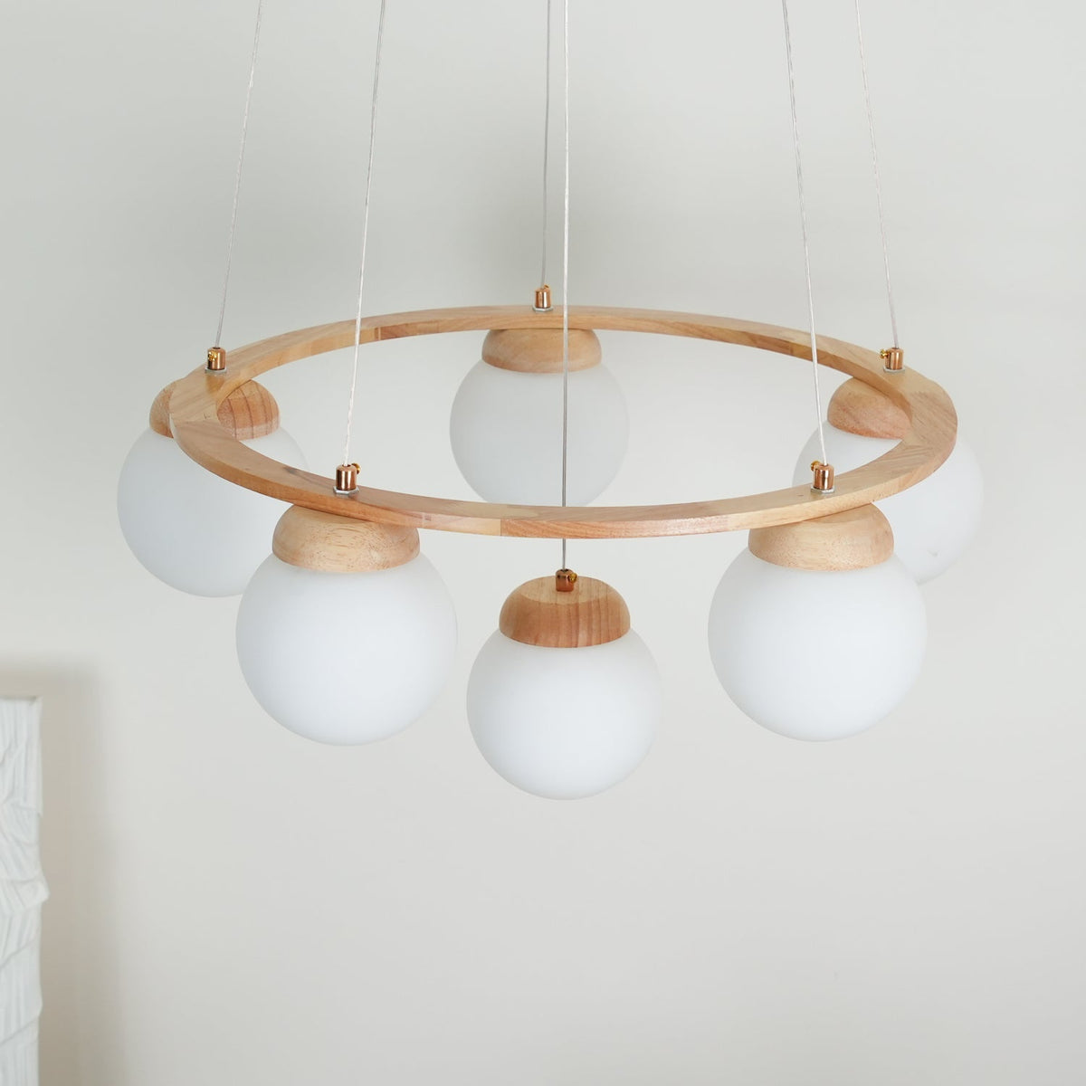 Miira Wood Chandelier – Ambient Illumination in Luxury Interior Setting View 5