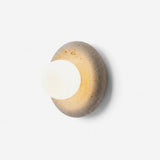 Nuvane Orb Curated Yellow Travertine Wall Sconce – Yellow Travertine Wall Sconce