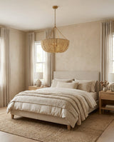 Oakmere Curated Solid Hardwood Chandelier – architectural ceiling profile