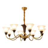Octavia Curated Mouth-Blown Frosted Glass Chande – 8-lights ∅ 35.4 x H 13.8 finish configuration