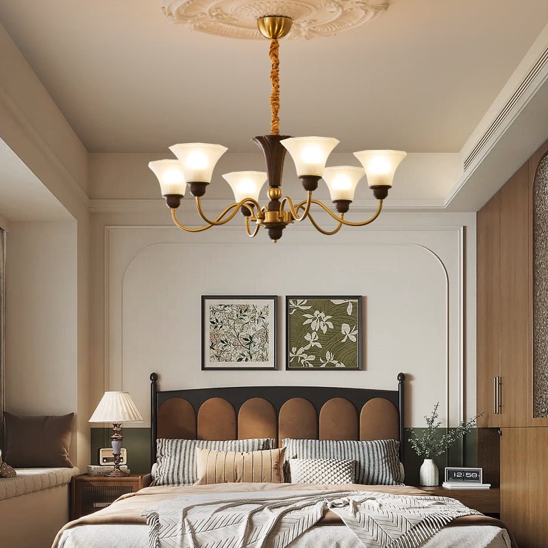Octavia Curated Mouth-Blown Frosted Glass Chande