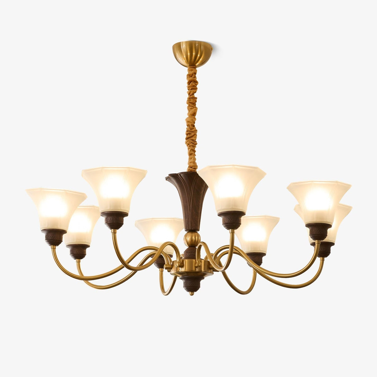 Octavia Curated Mouth-Blown Frosted Glass Chande – Mouth-Blown Frosted Glass Chandelier