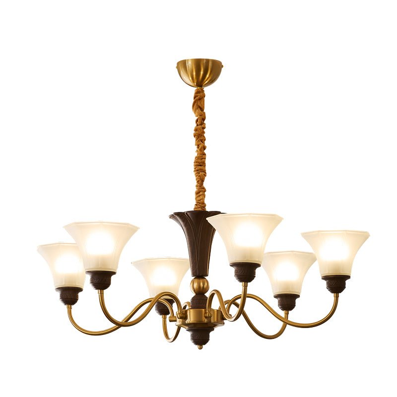 Octavia Curated Mouth-Blown Frosted Glass Chande – 6-lights ∅ 31.5 x H 12.6 finish configuration