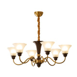 Octavia Curated Mouth-Blown Frosted Glass Chande – 6-lights ∅ 31.5 x H 12.6 finish configuration