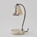 Onyra Candle Warmer Curated Iron & Glass Table L – illuminated warm ambiance setting #1