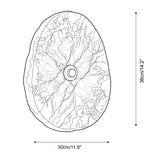 Onyvelle Alabaster Curated Alabaster Wall Sconce – dimensional scale reference
