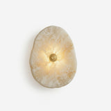 Onyvelle Alabaster Curated Alabaster Wall Sconce – Alabaster Wall Sconce