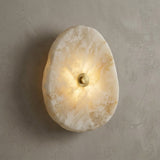 Onyvelle Alabaster Curated Alabaster Wall Sconce – W 30cm x H 36cm  W 11.8 x H 14.2 finish configuration