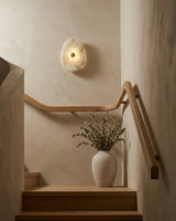 Onyvelle Alabaster Curated Alabaster Wall Sconce – unlit natural material contrast