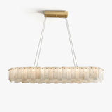 Spanish Alabaster Chandelier | Natural Spanish Alabaster Onyx Linear Chandelier | Modern Luxury Lighting | JINSHE | JINSHE