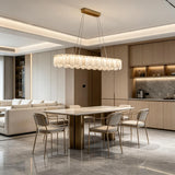 Spanish Alabaster Chandelier View 7 | Natural Spanish Alabaster Onyx Linear Chandelier | Modern Luxury Lighting | JINSHE | JINSHE