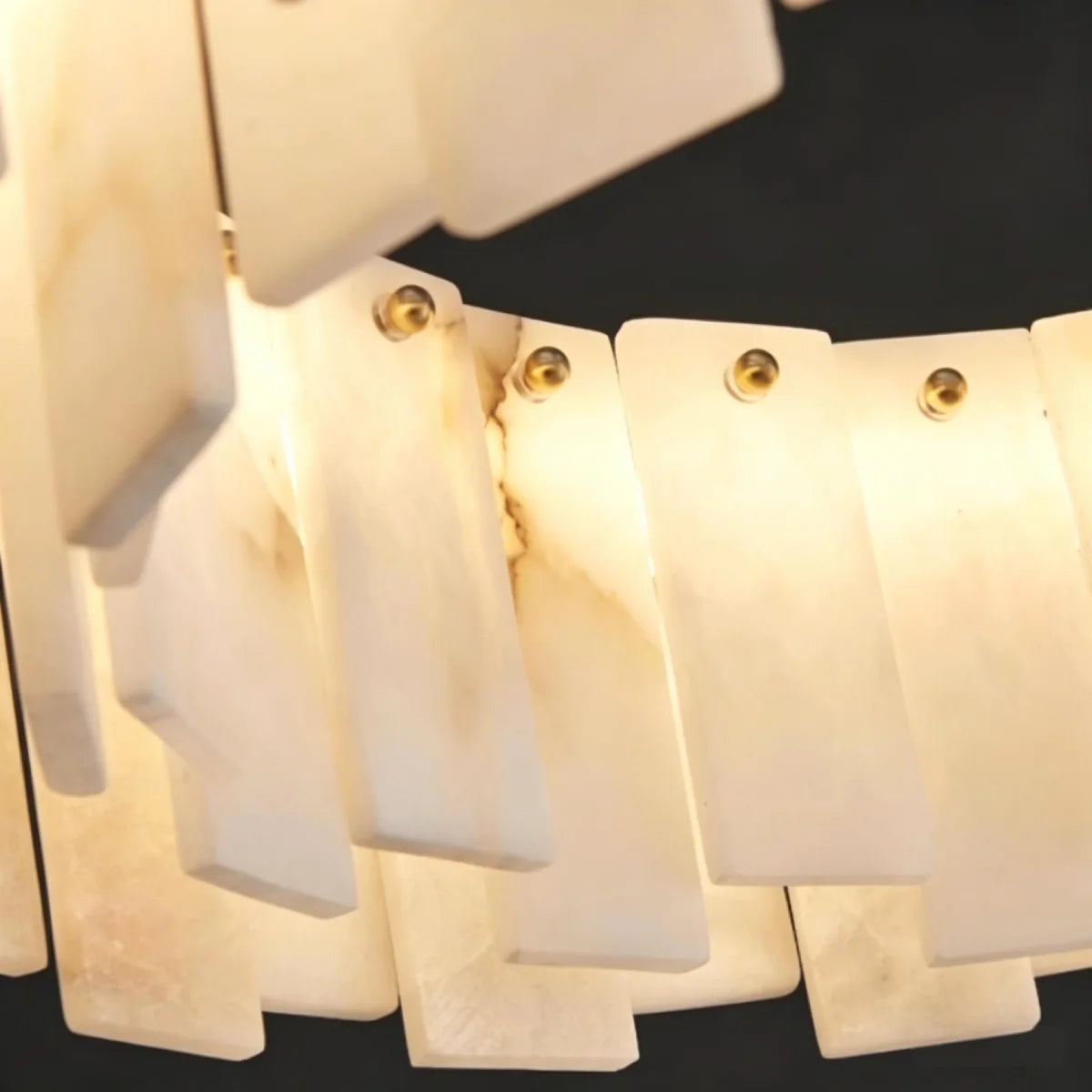 Spanish Alabaster Chandelier View 11 | Natural Spanish Alabaster Onyx Linear Chandelier | Modern Luxury Lighting | JINSHE | JINSHE