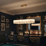 Spanish Alabaster Chandelier View 2 | Natural Spanish Alabaster Onyx Linear Chandelier | Modern Luxury Lighting | JINSHE | JINSHE