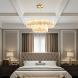 JINSHE Natural Spanish Alabaster Onyx Ring Double Chandelier | Modern Luxury Lighting Chandelier - product image