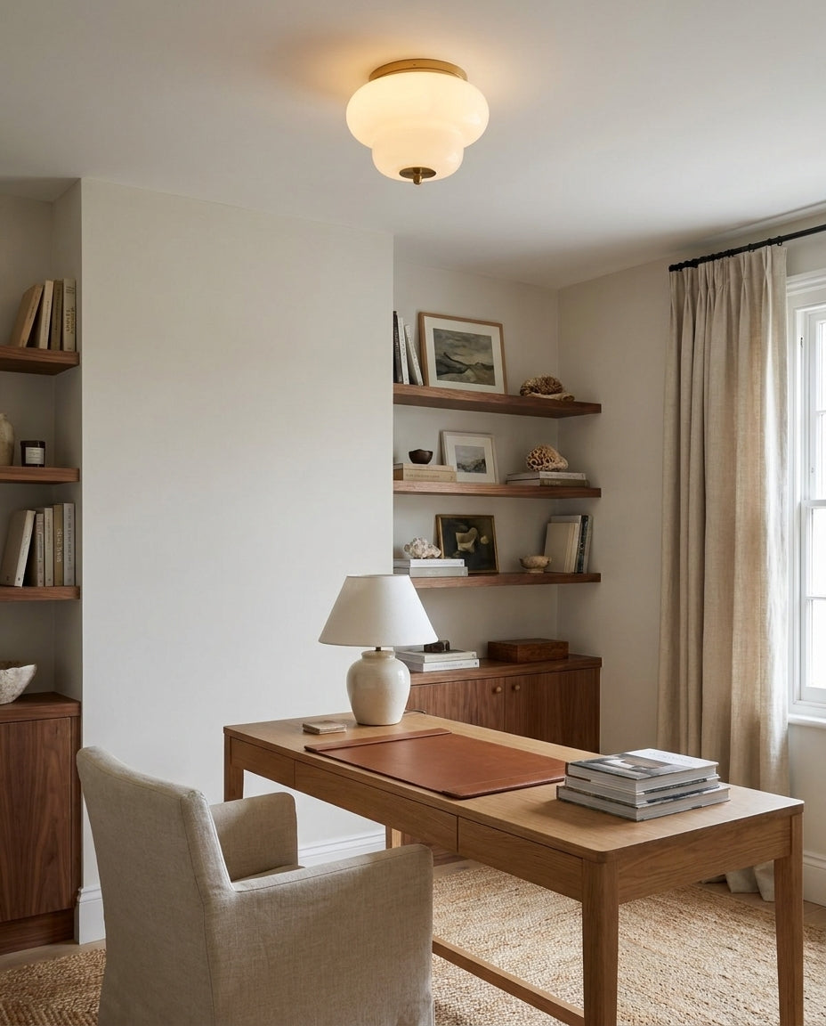Opaque Curated Mouth-Blown Frosted Glass Flush M